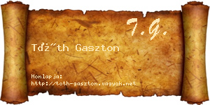 Tóth Gaszton névjegykártya